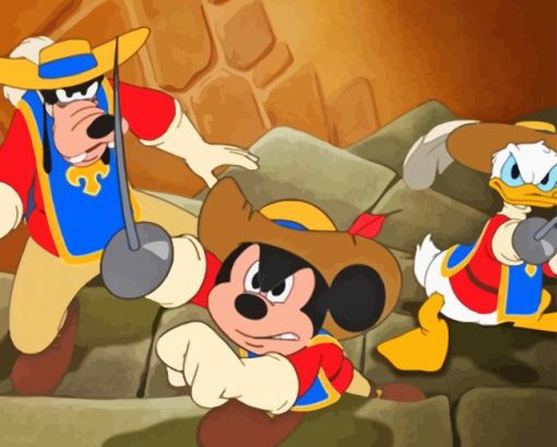 Mickey-donald-goofy-paint-by-numbers