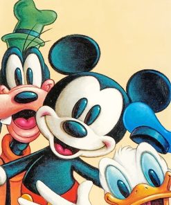 Mickey Mouse Donald Duck Goofy Paint By Numbers