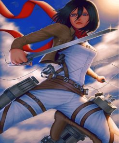 Mikasa Ackerman Attack on Titan Paint By Numbers