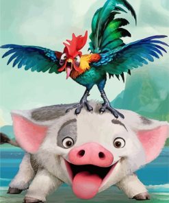 Disney Moana Pua and Hei Hei Paint By Numbers