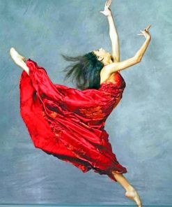 Modern Lady in Red Dance Paint By Numbers