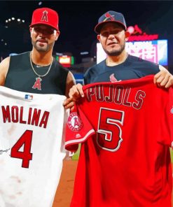 Yadier Molina and Albert Pujols Baseball Paint By Numbers