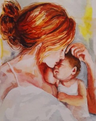 Mom and Newborn Bonding Paint By Numbers