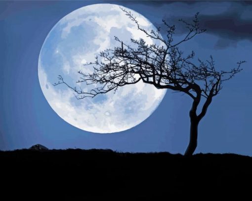 Moon-dead-tree-paint-by-number