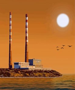 Moonlight Poolbeg Chimneys Paint By Numbers