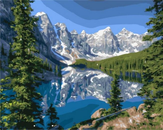 Moraine Lake Scenic Paint By Numbers