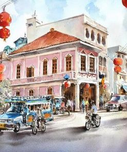 Bangkok Morning Cityscape Paint By Numbers