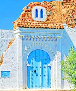 Moroccan Blue Door Paint By Numbers