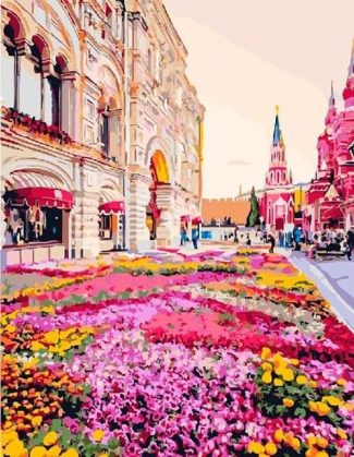 Moscow City Blossoms Paint By Numbers