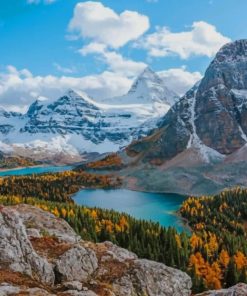 Mount Assiniboine Winter Landscape Paint By Numbers