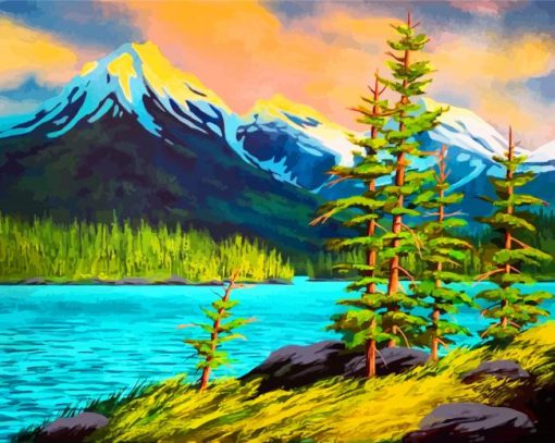 Mountains-Landscape-paint-by-numbers