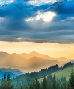 Mountain Sunbeam Nature Paint By Numbers