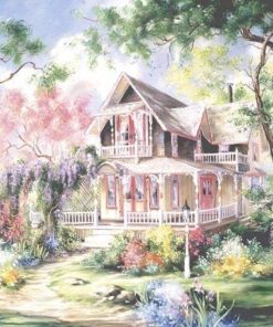 Scenic Villa Mountains Paint By Numbers