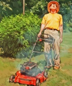 Mowing Grass Scene Paint By Numbers