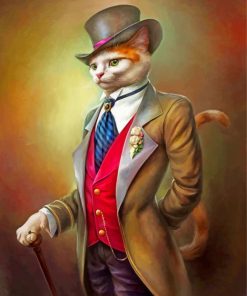 Mr Cat Boss Painting By Numbers