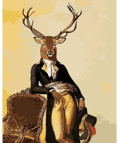 Mr Deer and Antlers Paint By Numbers