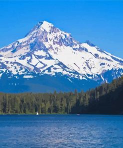 Mt Hood Oregon Landscape Paint By Numbers