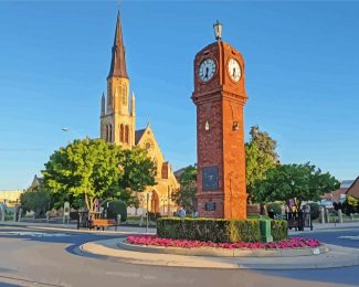 Mudgee Roundabout Buildings Paint By Numbers