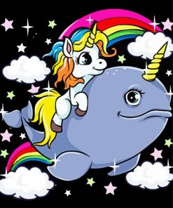 Narwhal Unicorn Fantasy Paint By Numbers