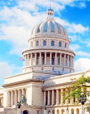 Havana Capitol Building Cuba Paint By Numbers