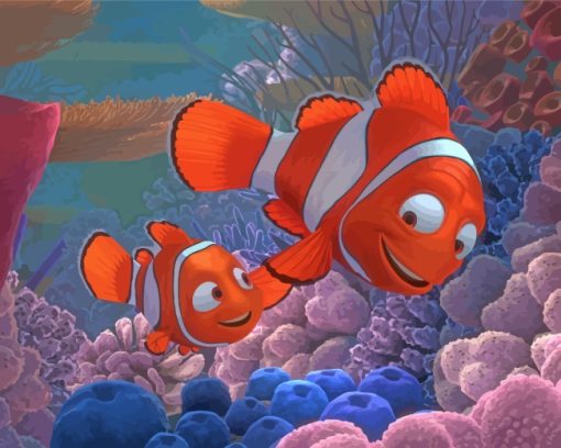 Nemo-And-Marlin-paint-by-numbers
