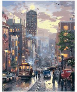 Rainy Manhattan Street Paint By Numbers
