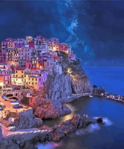 Nighttime in Manarola Paint By Numbers