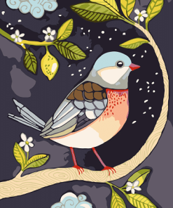 Nightingale Paint By Numbers Birds Art