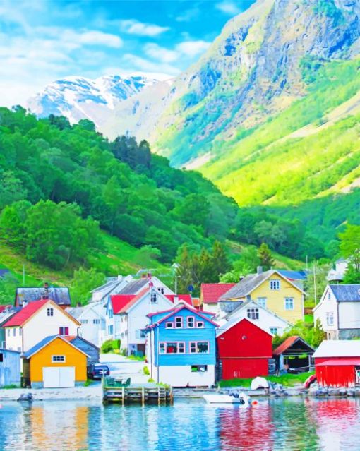 Norway-colored-houses-paint-by-numbers