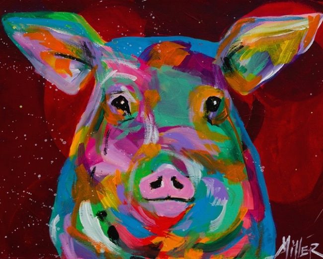 Colorful Pig Paint By Numbers