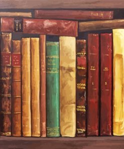 Vintage Retro Books Paint By Numbers