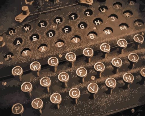 Old-Fashioned-Typewriter-paint-by-number