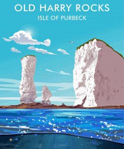 Old Harry Rocks England Paint By Numbers
