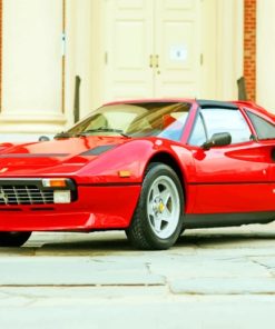 Red Ferrari 308 Vehicle Paint By Numbers