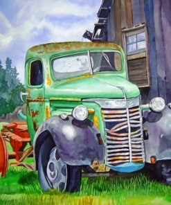 Vintage Rusty Truck Paint By Numbers