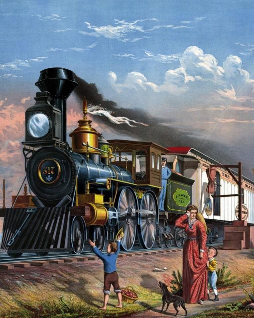 Old-Steam-Train-paint-by-numbers