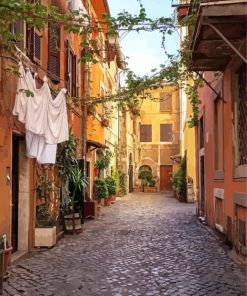 Trastevere Old Town Rome Paint By Numbers