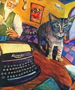 Old Man Feline Paint By Numbers