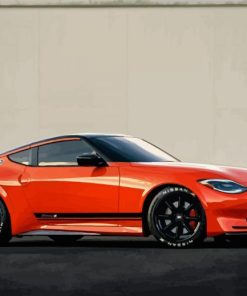 Orange Nissan Fairlady Paint By Numbers