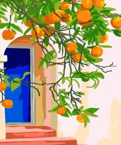 Orange Door Delight Paint By Numbers