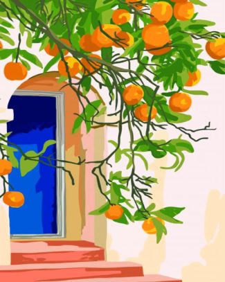 Orange Door Delight Paint By Numbers