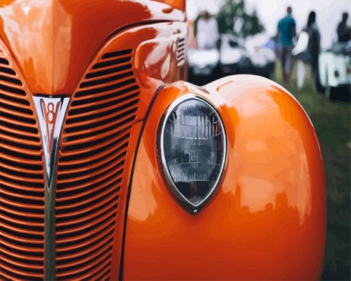 Orange-car-Adult-paint-by-numbers
