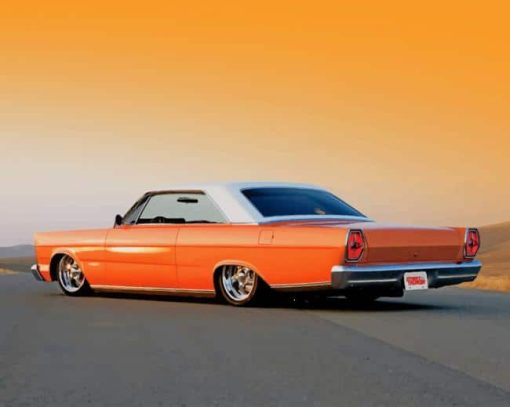 Orange-slammed-66-ford-galaxie-paint-by-numbers