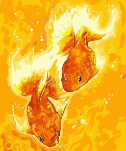 Golden Fish Painting Kit Paint By Numbers