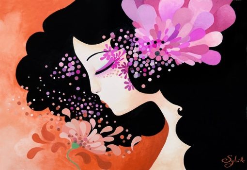 Orchid-Girl-DIY-People-Paint-By-Numbers-PBN-24546