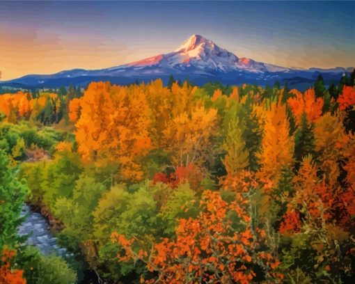 Oregon-Mt-Hood-Fall-paint-by-numbers