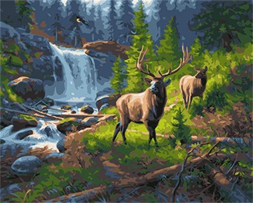 PAINTBOY-cerf-encadr-peinture-la-main-par-num-ros-peinture-et-calligraphie-peinture-acrylique-Art-mural-1