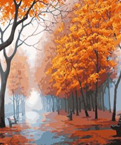 Autumn Trees Landscape Paint By Numbers