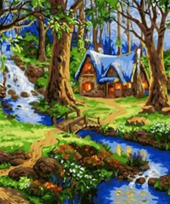 Enchanting Forest House Paint By Numbers