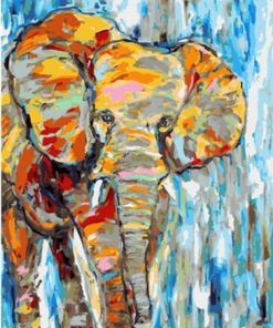 Colorful Elephant Animal Paint By Numbers